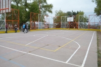 Obras en polideportivo de Alto Comedero