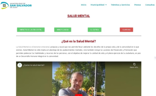 Municipio presentó la página web del Departamento de Salud Mental