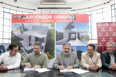 Firma de convenio para el inicio de obras del nuevo ascensor urbano