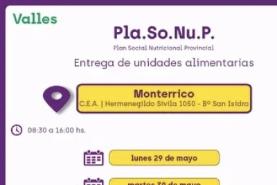 Entrega de unidades alimentarias en Monterrico