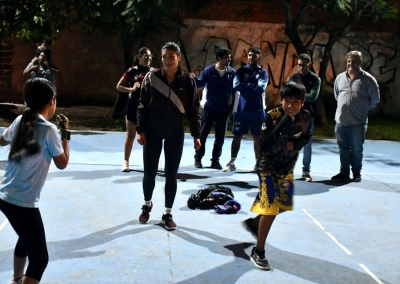 Concejales acompa&ntilde;an la remodelaci&oacute;n del polideportivo