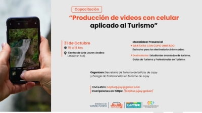 Inscripci&oacute;n abierta para capacitaci&oacute;n de producci&oacute;n videos tur&iacute;sticos con el celular