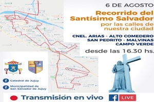 Modificaron el recorrido del Sant&iacute;simo Salvador