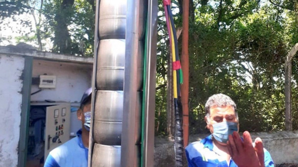 Agua Potable instal&oacute; bomba en Fraile Pintado