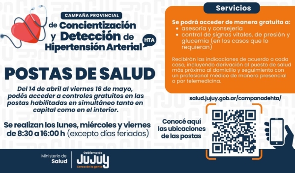 Hipertensi&oacute;n Arterial. nicia la Campa&ntilde;a Provincial de Concientizaci&oacute;n
