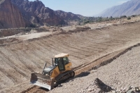Avanzan obras claves en el r&iacute;o Huasamayo, en Tilcara