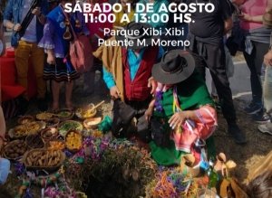 El 1 ceremonia a la Pachamama en el Parque Xibi Xibi