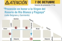 Operativo de tr&aacute;nsito por procesi&oacute;n en el D&iacute;a de la Virgen de R&iacute;o Blanco y Paypaya