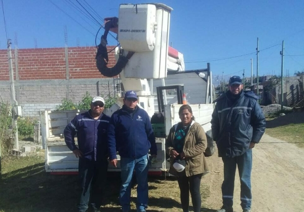 Mejoramiento de la iluminaci&oacute;n en Alto Comedero