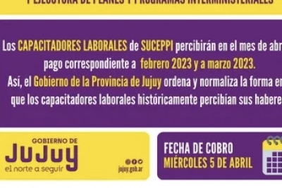 Pago a capacitadores laborales de la SUCEPPI