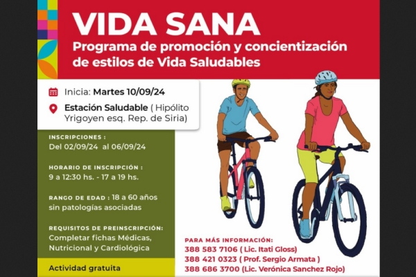 Inscripciones abiertas para participar de &ldquo;Vida Sana&rdquo;