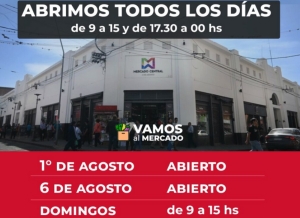Mercado 6 de Agosto&rdquo; -normal-durante los asuetos del 1&deg; y 6