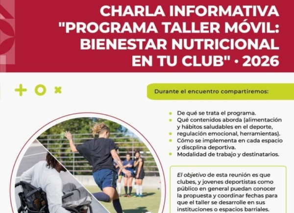 Charla &ldquo;Taller M&oacute;vil Bienestar Nutricional en tu Club&rdquo;