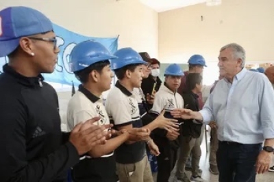 Morales visit&oacute; a los estudiantes de la T&eacute;cnica de Monterrico
