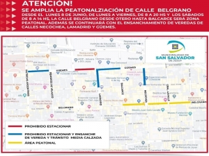 Amplian peatonal en micro centro