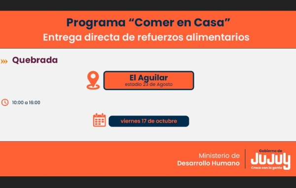 Familias de El Aguilar y El C&oacute;ndor recibir&aacute;n unidades alimentarias