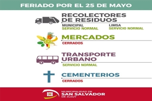 As&iacute; ser&aacute;n los servicios municipales en feriado
