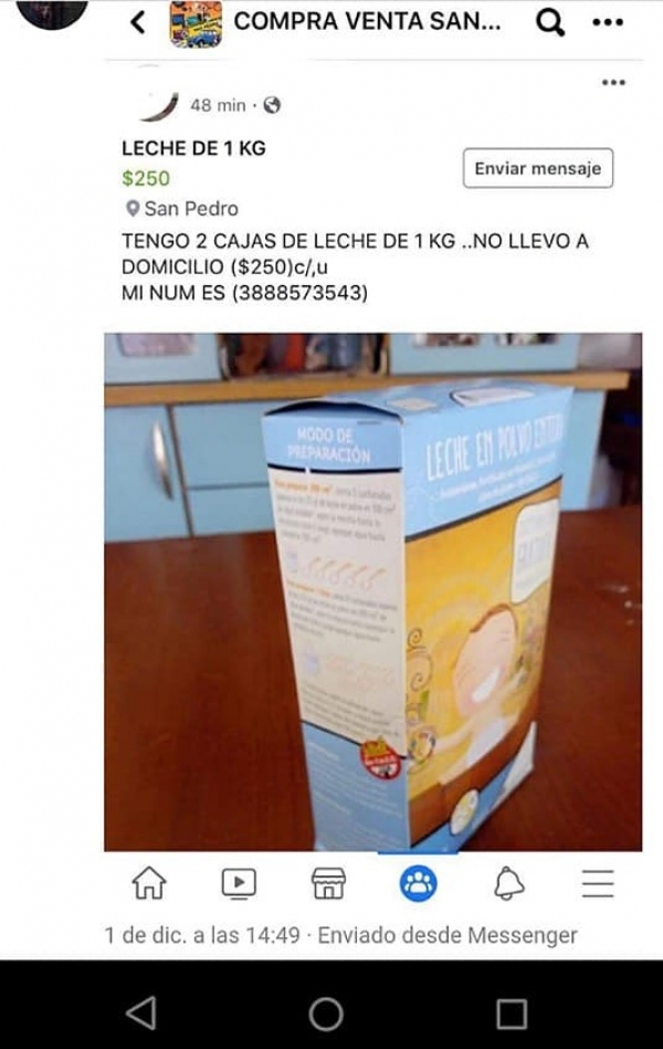 DETECTAN VENTA ILEGAL DE LECHE DE DISTRIBUCI&Oacute;N GRATUITA PARA NI&Ntilde;OS