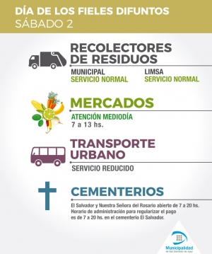 SERVICIOS POR EL FERIADO PROVINCIAL DEL 02 DE NOVIEMBRE