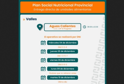 Entregan refuerzos alimentarios en localidades de Valles