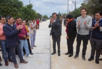 Presentaron obra de pavimentaci&oacute;n en El Carmen