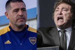 Milei pone su motosierra para "acabar con el populismo en Boca" y apoyar a Macri