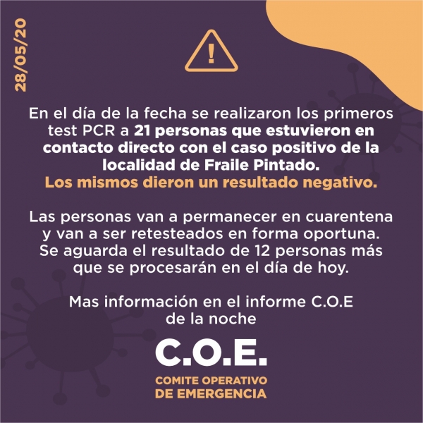 Dieron PCR negativo las 21 personas que tuvieron contacto con el camionero