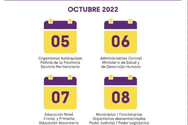 Este mi&eacute;rcoles 05 de octubre comienza el cronograma de pagos