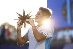 Sebasti&aacute;n B&aacute;ez, un campe&oacute;n a pura cabeza: festej&oacute; en Winston Salem