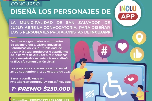 Est&aacute; abierto concurso para dise&ntilde;ar personajes de IncluApp