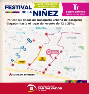 Modifican el tr&aacute;nsito por el &ldquo;Festival de la Ni&ntilde;ez&rdquo;