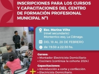 Inscripciones para el Centro de Formaci&oacute;n Profesional Municipal N&deg;1