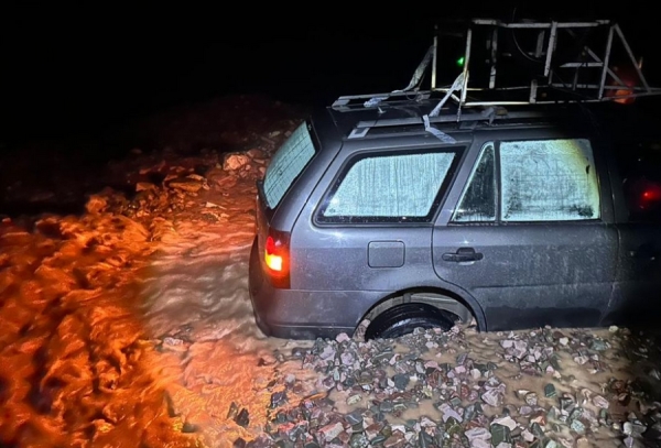 Operativo de evacuaci&oacute;n a peregrinos en Tumbaya