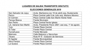 TRANSPORTE GRATUITO PARA SUFRAGANTES