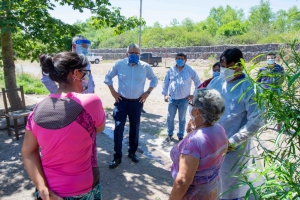 Operativo sanitario en loteo de Los Perales