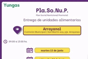 En Yungas sigue la entrega de unidades alimentarias