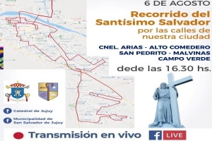 As&iacute; ser&aacute; la procesi&oacute;n por el Sant&iacute;simo Salvador