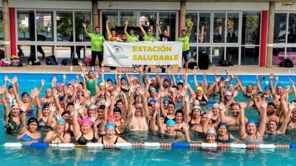 Jornada de agua fitness en el Natatorio Municipal