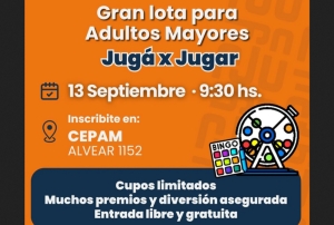 Invitan a adultos mayores a participar de "lota"