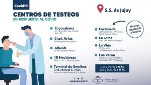 Centros de Testeo de capital funcionan en nuevos espacios