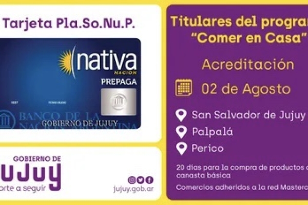 Acreditaci&oacute;n de la Tarjeta Plasonup