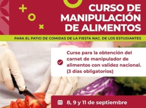 FNE.Convocan al curso de manipulaci&oacute;n de alimentos para el patio de comidas