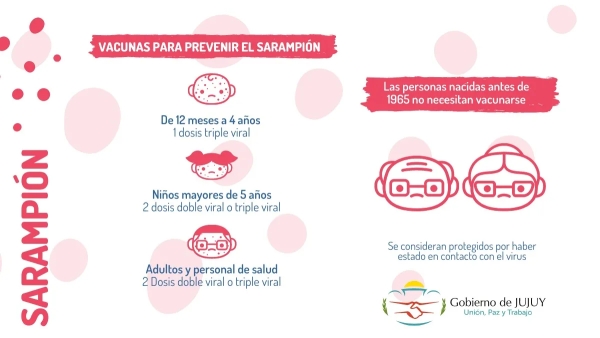 Sarampión. Instan a completar calendario de vacunación