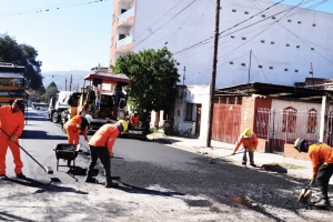 Mejoramiento de la trama urbana: Se repavimentaron cuadras de la Cerro Aguilar