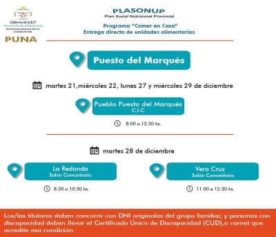 Programa "Comer en Casa"