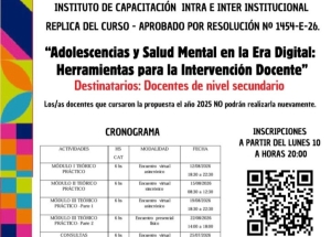 Capacitación docente sobre adolescencias y salud mental