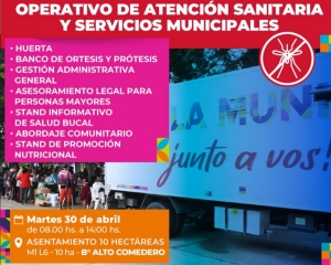 Operativos sanitarios y de servicios municipales