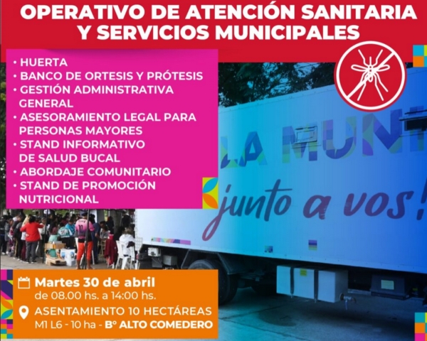 Operativos sanitarios y de servicios municipales