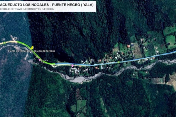 Obra clave del nuevo acueducto Los Nogales