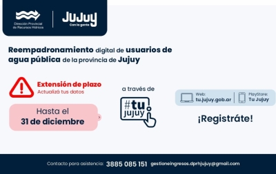 Usuarios de agua p&uacute;blica podr&aacute;n reempadronarse hasta diciembre